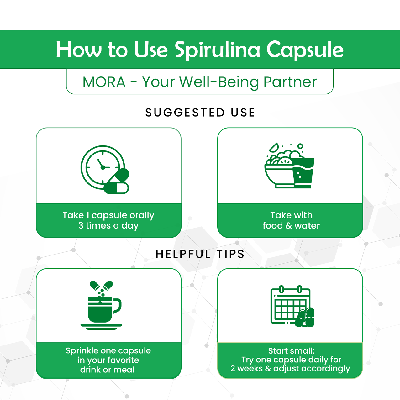 Spirulina Capsules for Energy, Immunity & Wellness