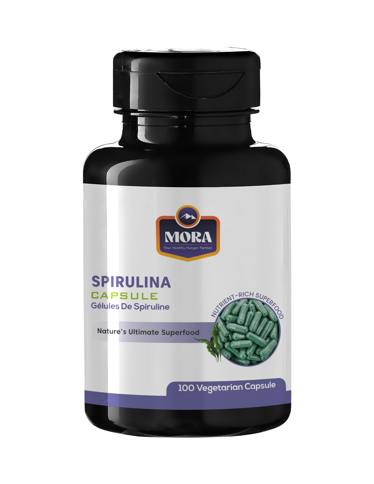 Spirulina Capsules for Energy, Immunity & Wellness