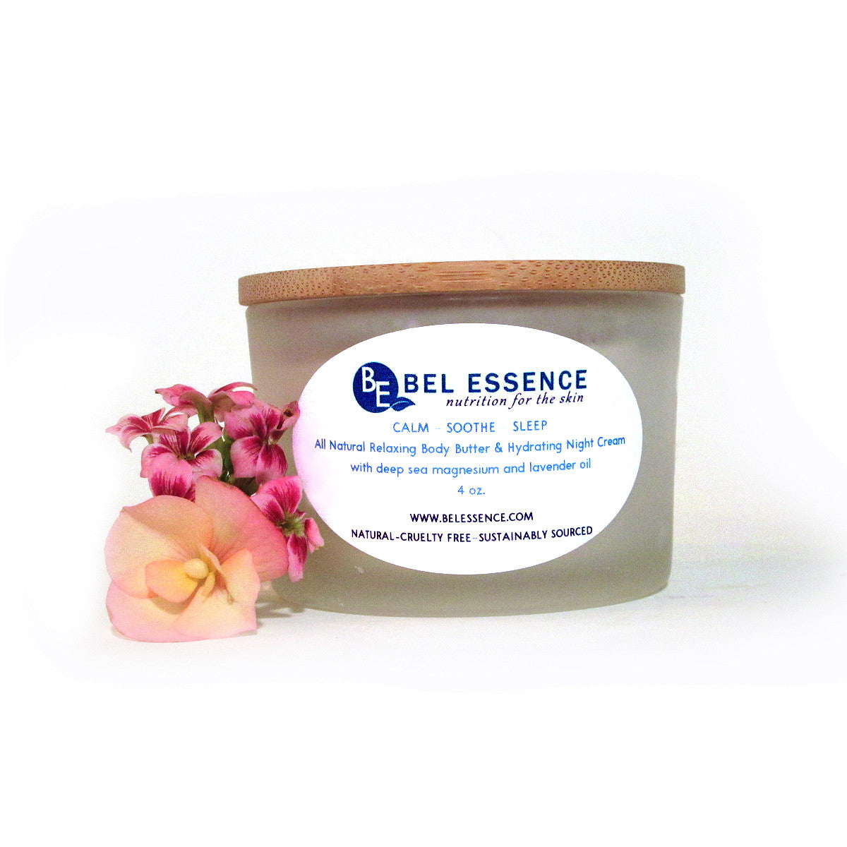 Calm-Soothe-Sleep All Natural Body Butter – Hydrates and Restores Skin, Eases Minor Aches and Soreness, Helps Sleep-4 oz